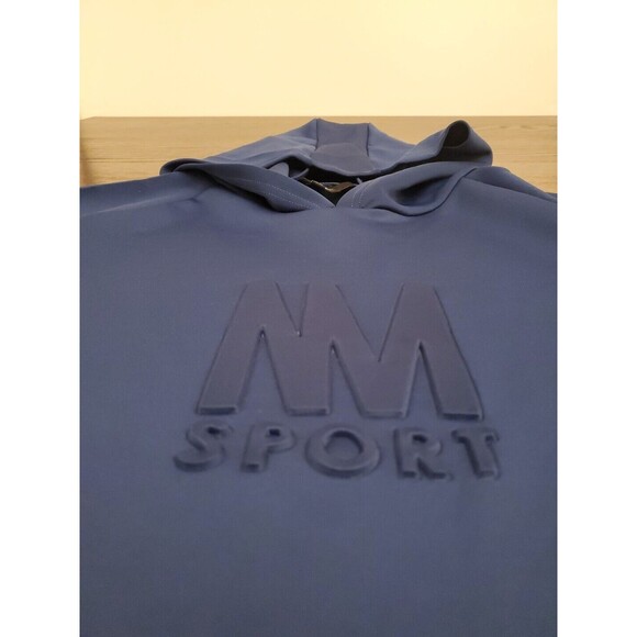 Nicole Miller Sport Hoodie Pressed Raised Print Dark Teal Scuba Pullover 3XL NWT - Picture 5 of 15